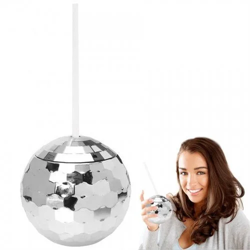 10cm Plastic Disco Ball Cup Sipper