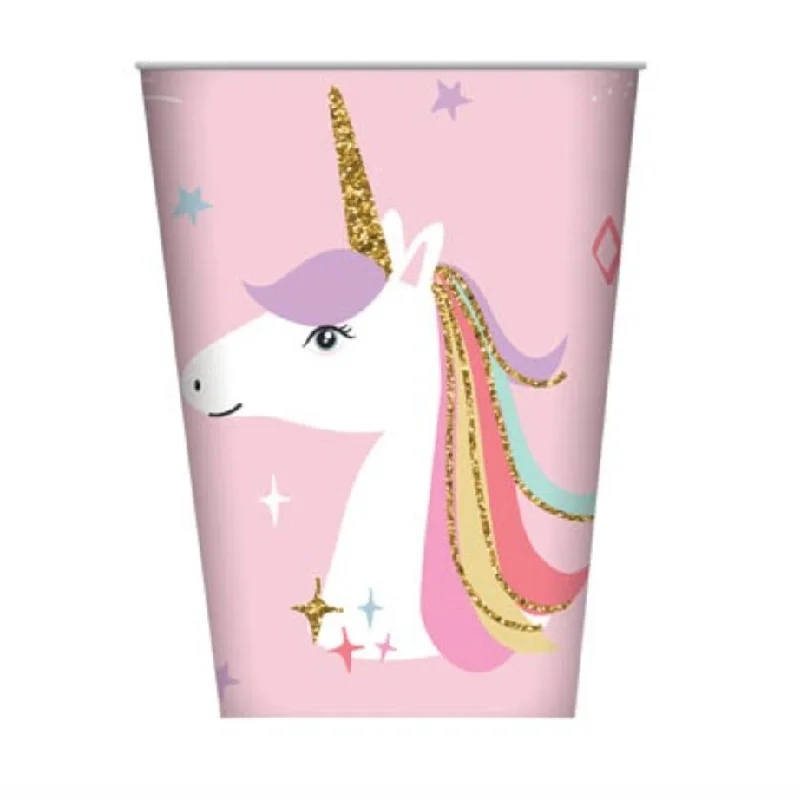 8pk Unicorn Party Paper Cups