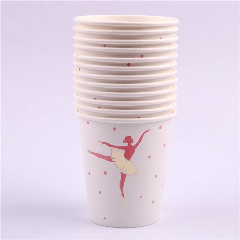 12pk Ballerina Party Paper Cups 200ml