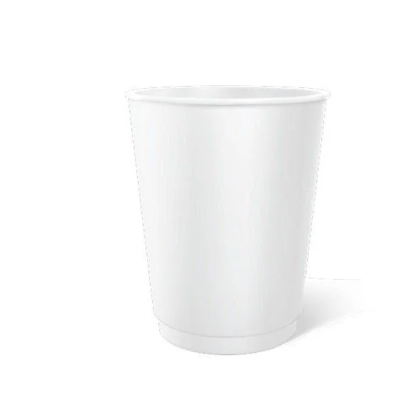 12pk PP Injection White Reusable Plastic Cups 380ml