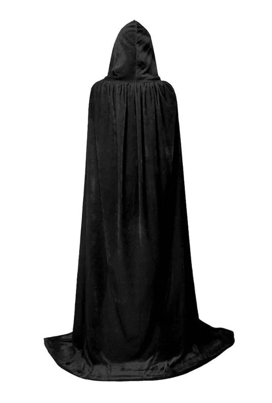 150cm Black Velvet Cape