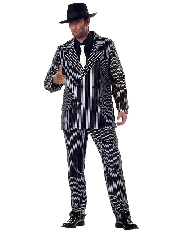 1920s Pinstripe Gangster Mens Dress Up Costume