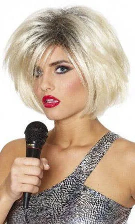 1970s Pop Icon Blonde Womens Short Blonde Wig