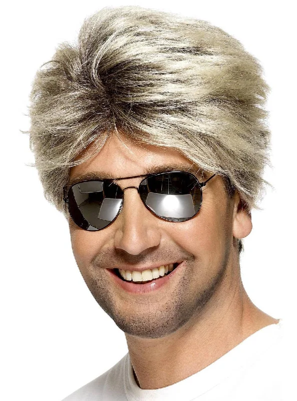 1980s Mens Wham Costume Wig