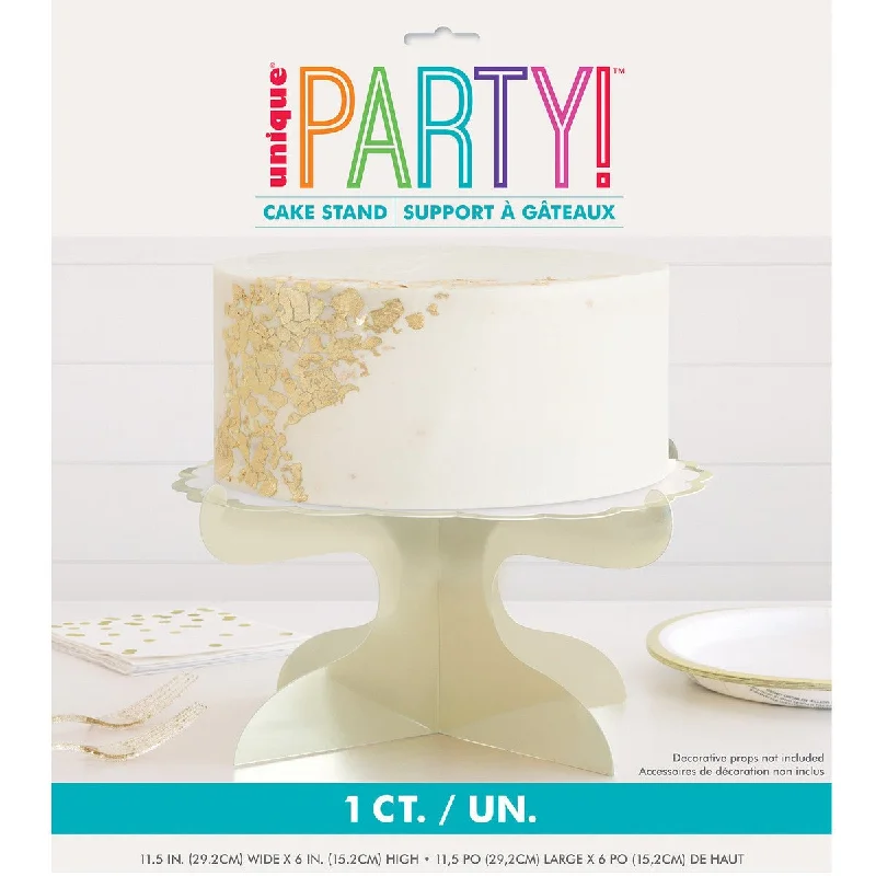 Gold Foil Stamped Cardboard Cake Stand 29cm