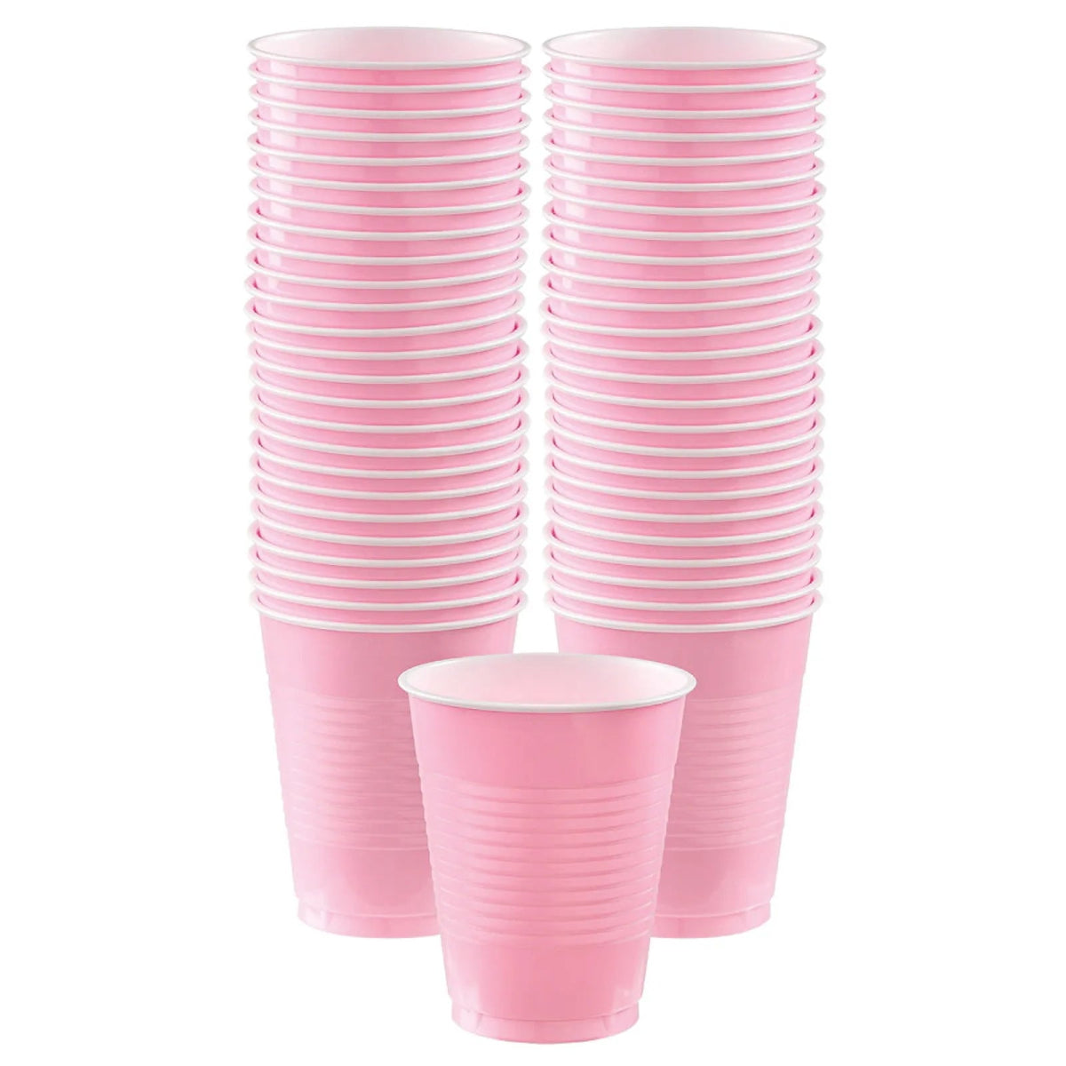 50pk Reusable Plastic Beer Pong American Cups - Pink