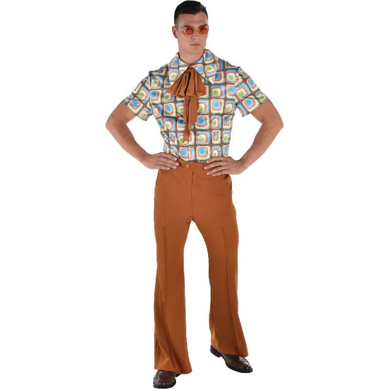 60's Collared Shirt & Pants Set - Men's L/XL