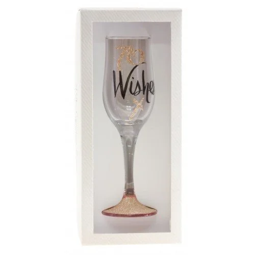 70th Birthday Wishes Rose Gold Champagne Glass