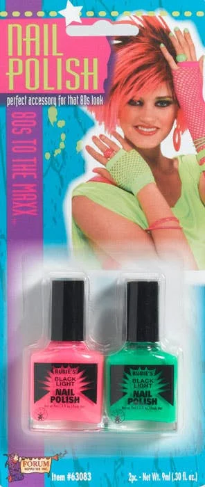 80s Black Light Reactive Neon Nail Polish