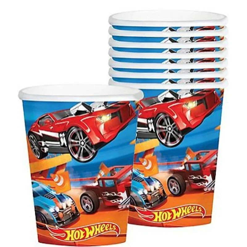 8pk Hot Wheels Wild Racer Paper Cups