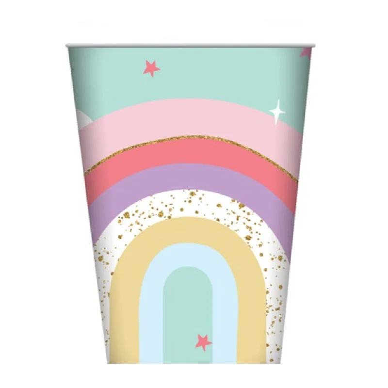 8pk Rainbow Party Paper Cups