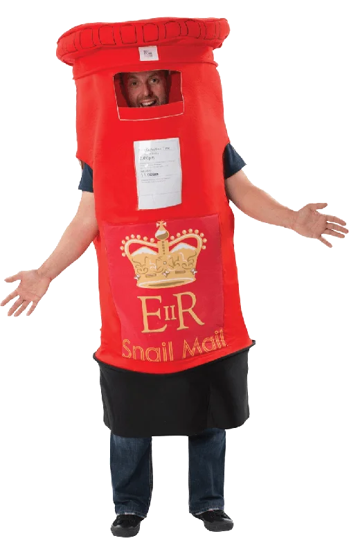 Adult Postbox Fancy Dress Costume