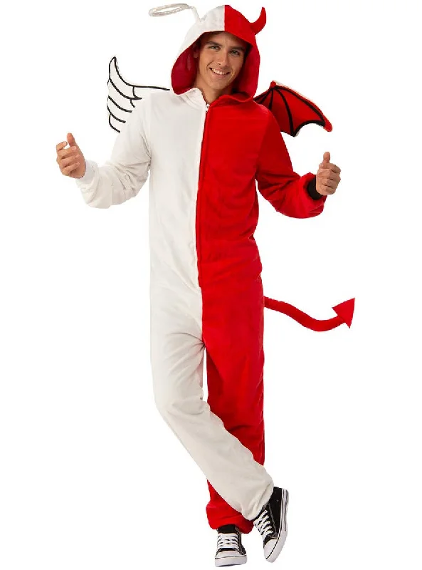 Angel or Demon Mens Split Onesie Costume