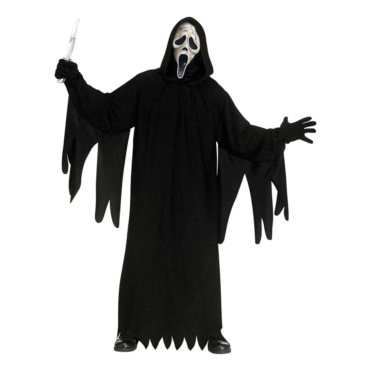 Adults Deluxe Ghost Face Scream VI Costume Aged Mask Robe Gloves