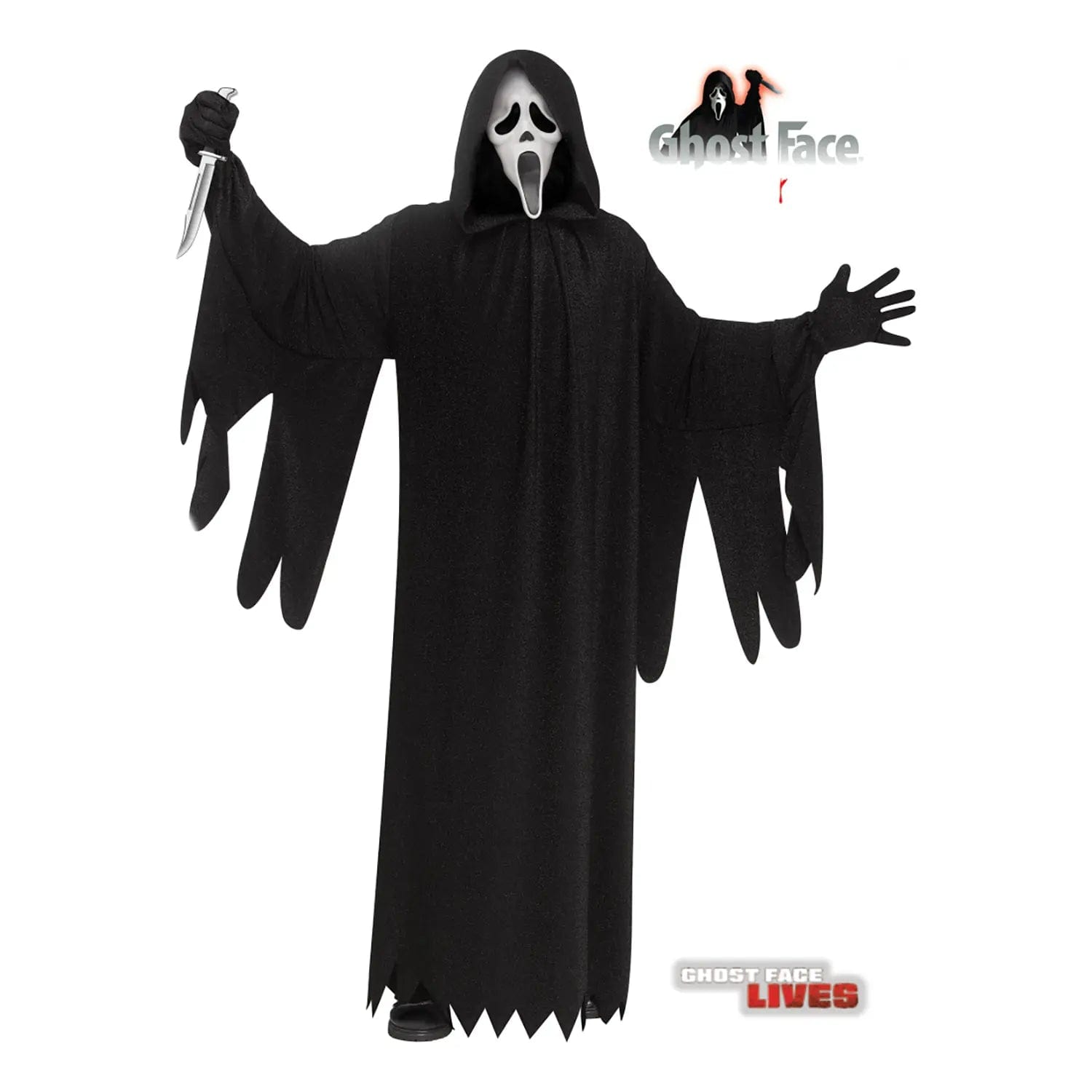 Adults Ghost Face 25th Anniversary Deluxe Scream Costume One Size