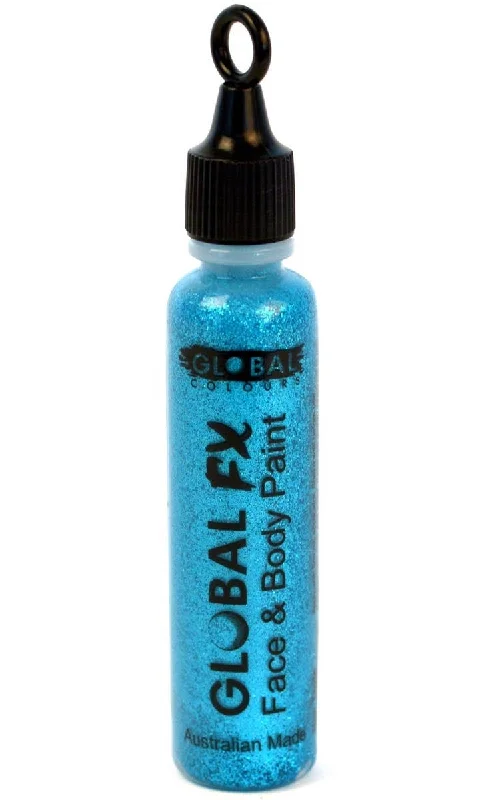 Aqua Blue Face and Body Glitter Applicator Tube