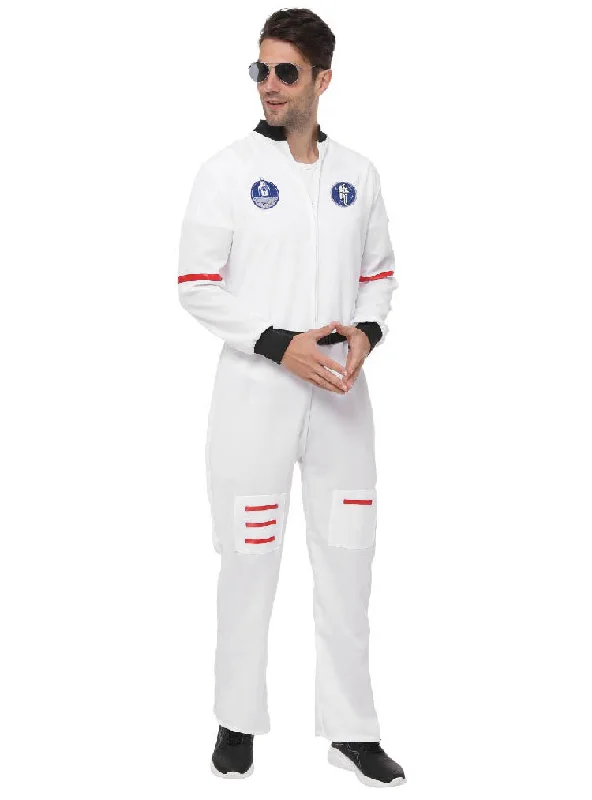 Astronaut Mens White Space Suit Costume