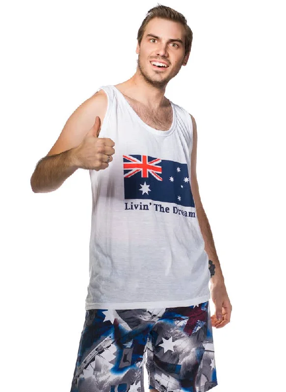 Aussie Flag Mens Australia Day Tank Top