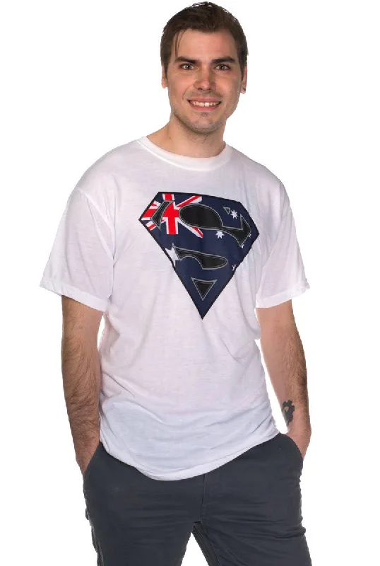 Aussie Flag Superman Logo Australia Day T-Shirt