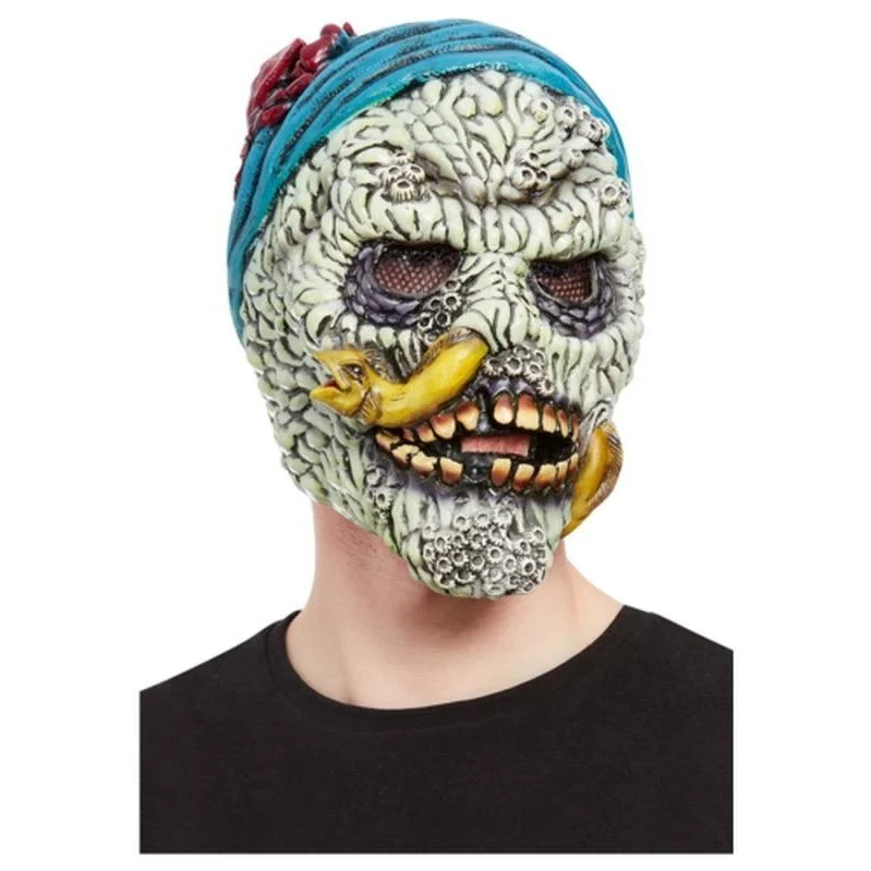 Barnacle Skull Pirate Overhead Mask, Latex