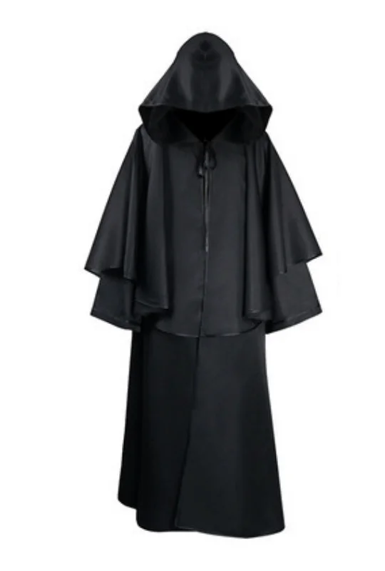 Black Hooded Plague Robe