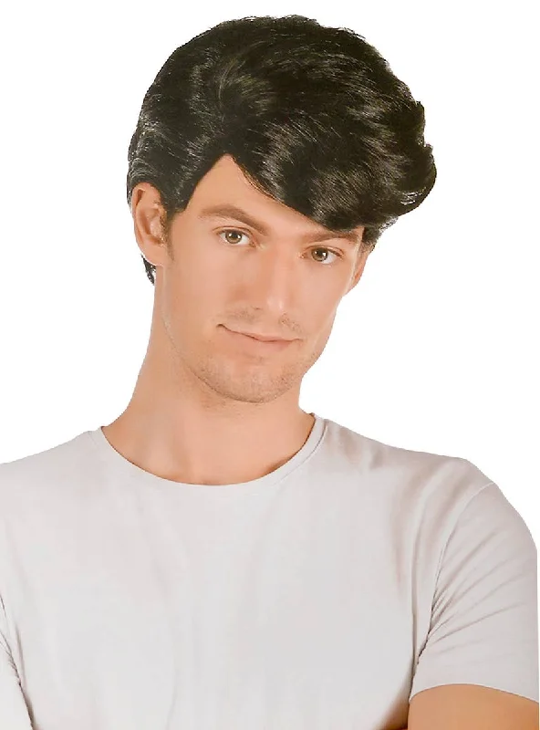 1950s Danny Zuko Mens Black Costume Wig