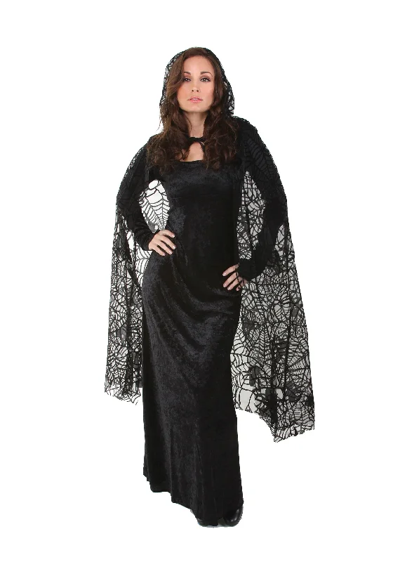 Black Sheer Spiderweb Cape