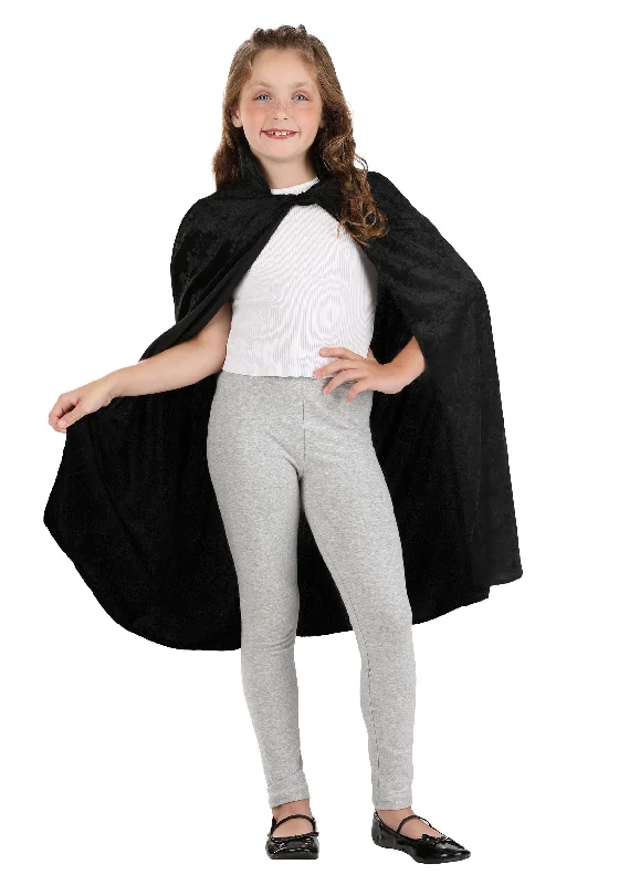 Black Velveteen Kid's Cape | Costume Capes