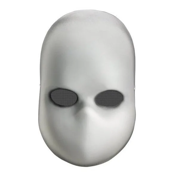 Blank Black Eyes Doll Adult Mask