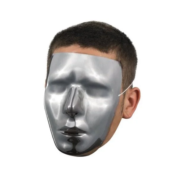 Blank Male Chrome Adult Mask