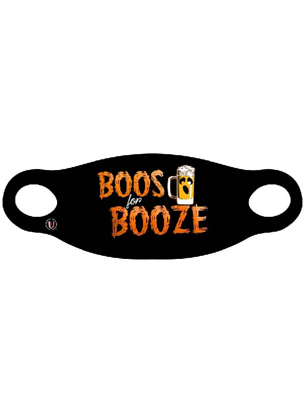 Boos for Booze Adults Fabric Halloween Face Mask