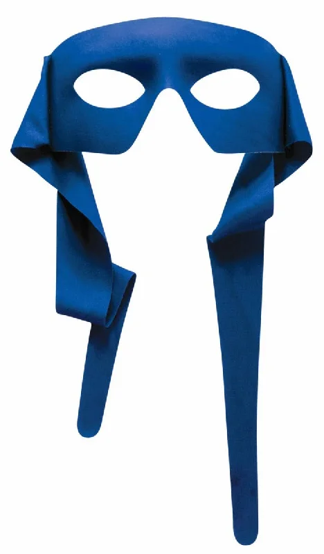 Bright Blue Superhero Costume Face Mask