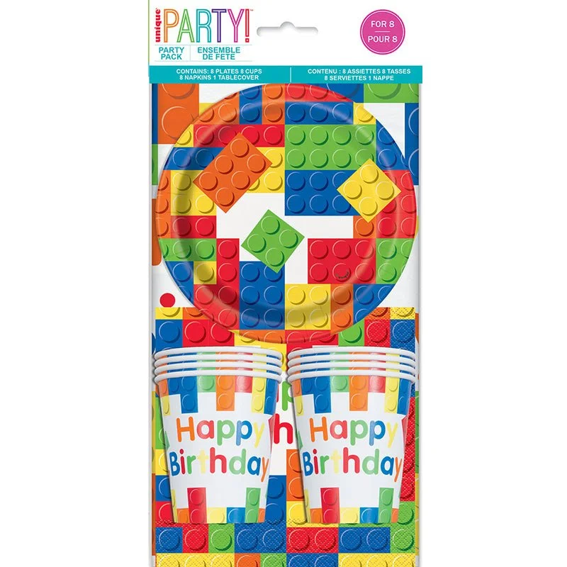 Building Blocks Birthday Party Pack for 8