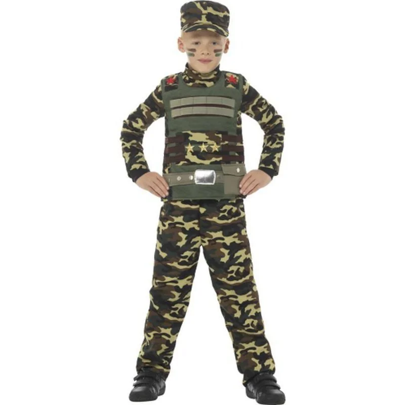 Camouflage Military Boy Costume