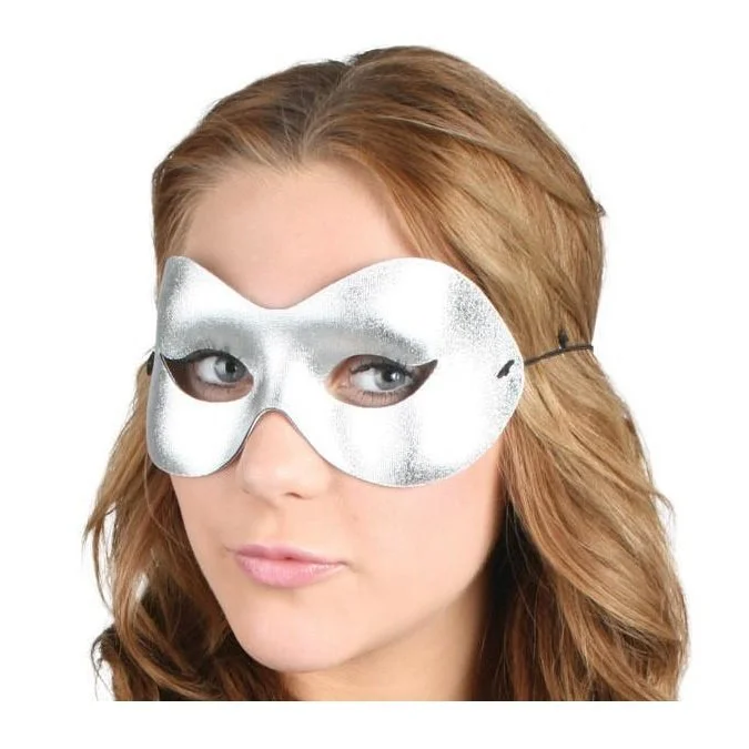 Cat Eye Silver Women's Masquerade Mask