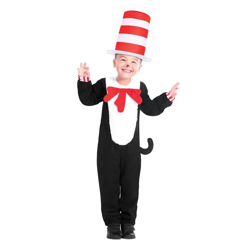 Cat in the Hat Jumpsuit Dr Seuss Child Costume