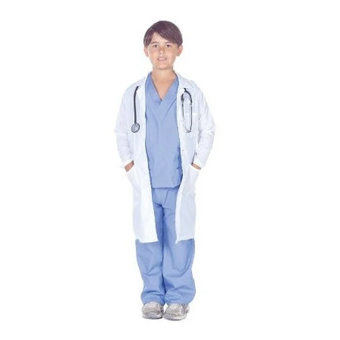 Child Doctor Scrubs With Lab Coat