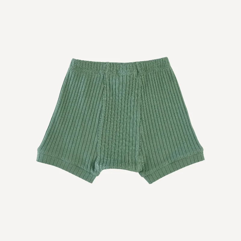 classic panda short | sea spray | organic cotton wide rib