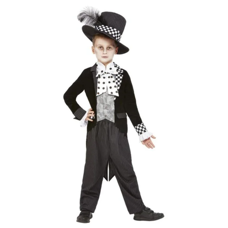 Dark Mad Hatter Costume, Black & White