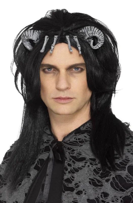 Dark Demonic Creature Mens Halloween Wig