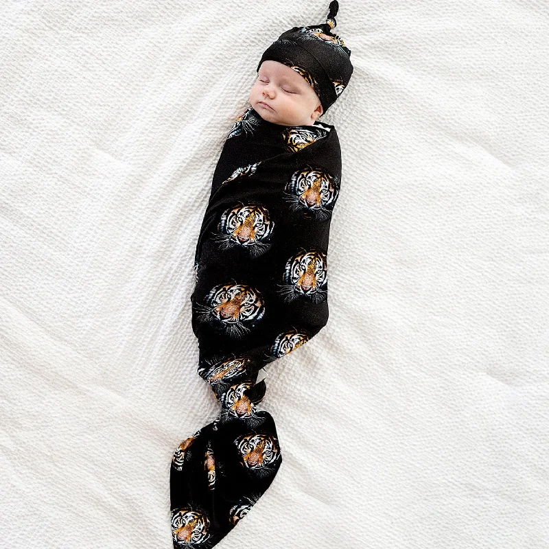 Eye of the Tiger Swaddle Beanie Set