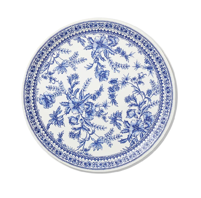 French Toile Large Plates (10 per pack)