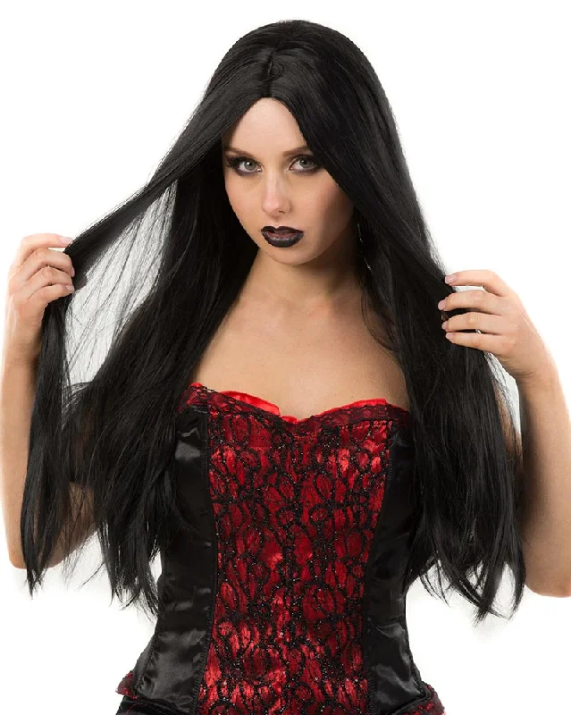 Gothic Deluxe Black Long Halloween Wig