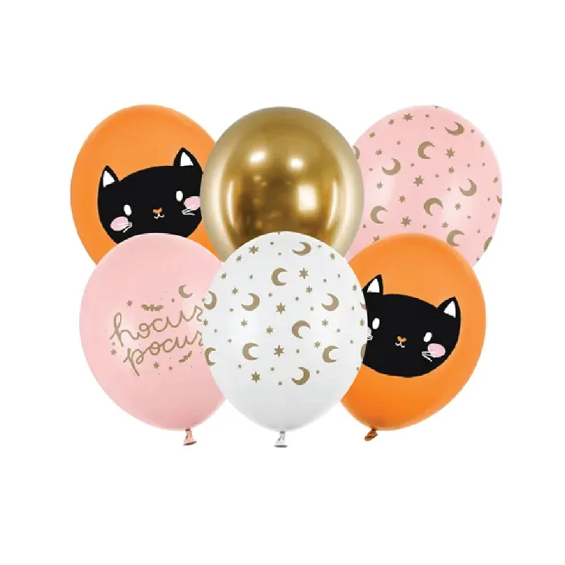 Halloween Cat Balloon Bouquet 6ct