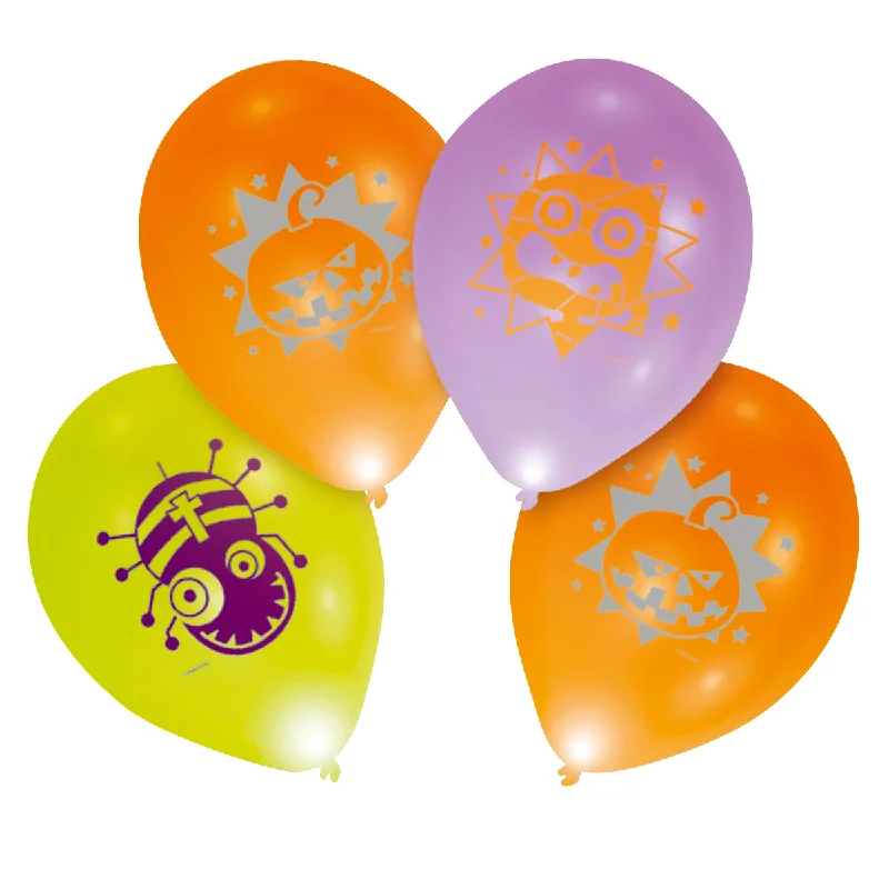 Halloween LED Latex Balloons 4pcs