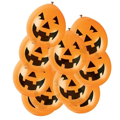 Halloween Pumpkin Orange Latex Balloons -9