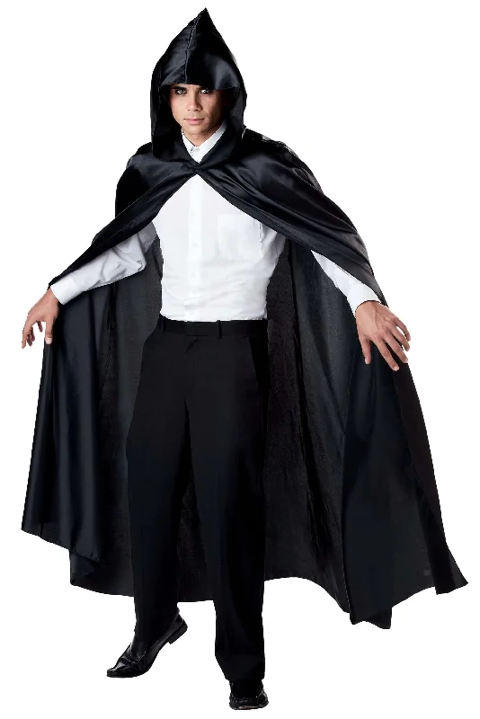 Hooded Adult Black Cloak