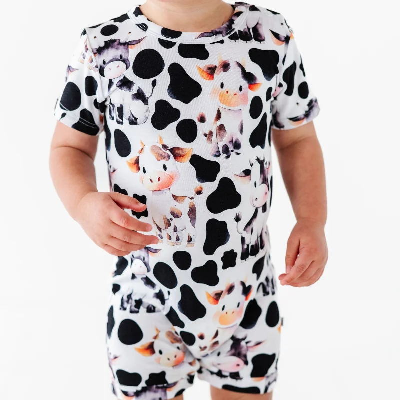 In a Good Moo-D Shortie Romper