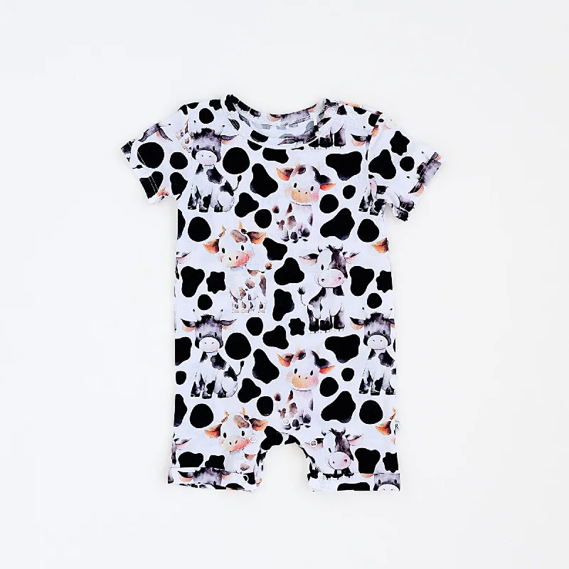 In a Good Moo-D Shortie Romper