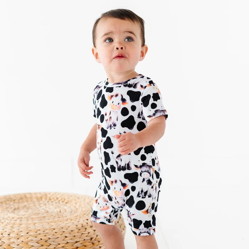 In a Good Moo-D Shortie Romper